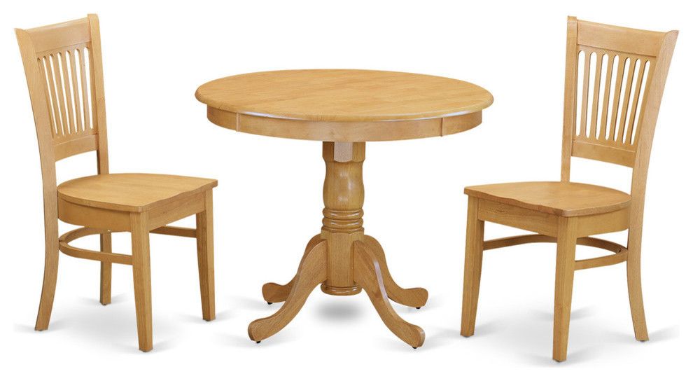 3Piece Small Kitchen Table Set, Dining Table and 2 Chairs