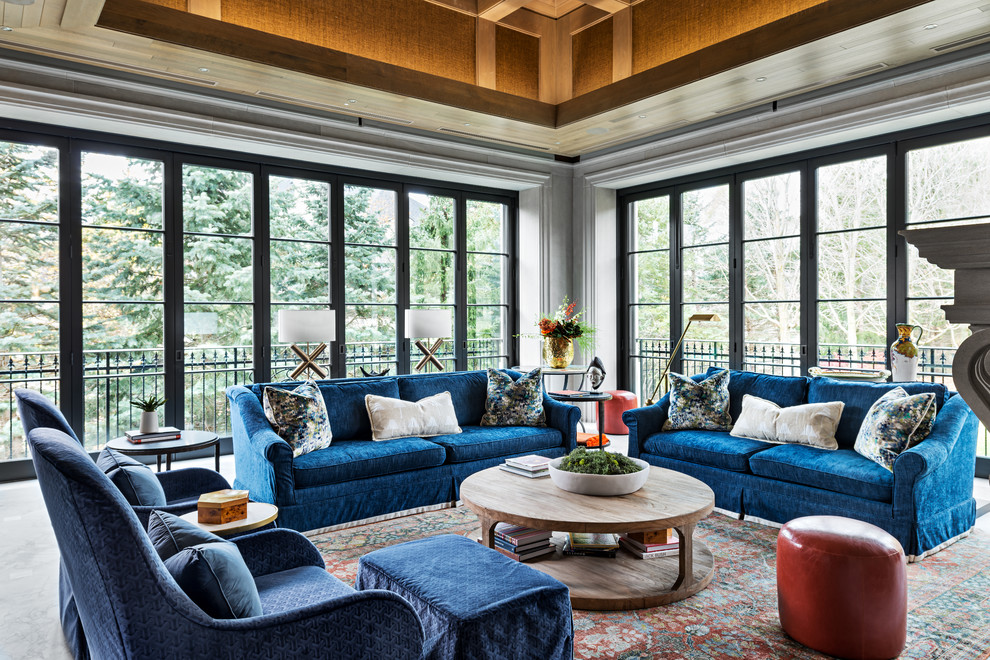 Inspiration for a large transitional sunroom in Toronto.