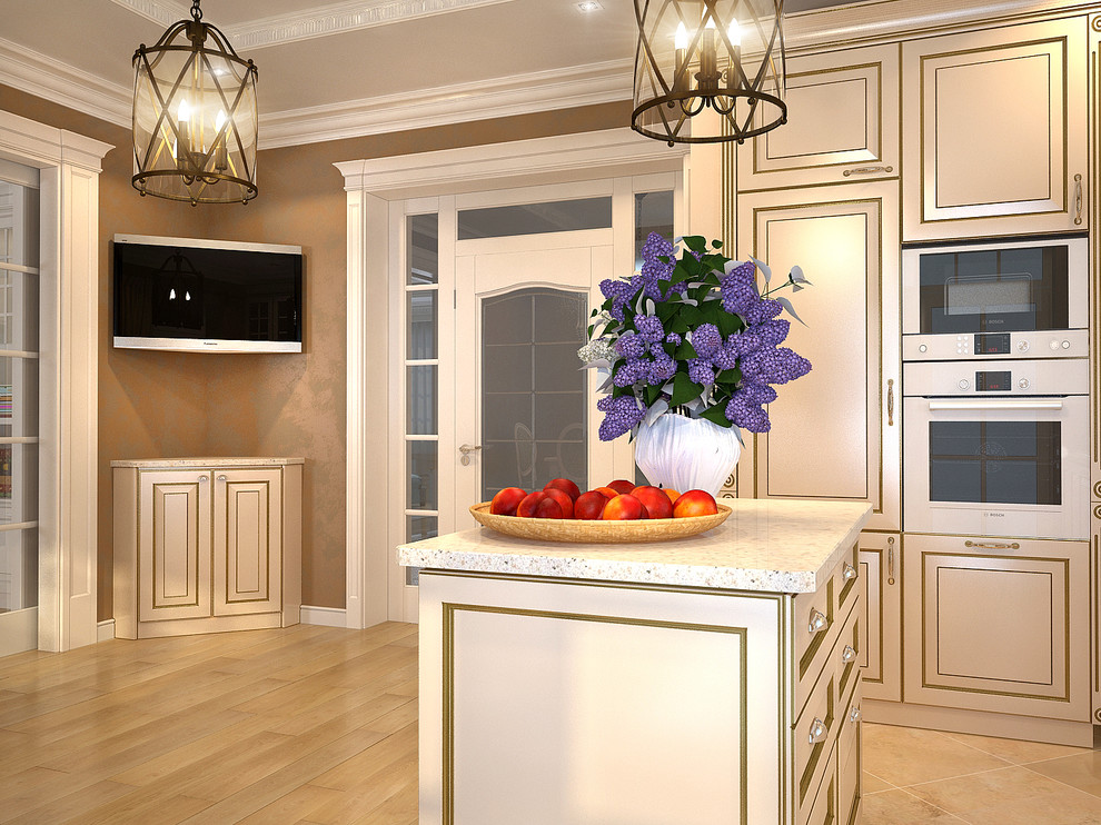 Кухня-гостиная в стиле неоклассика