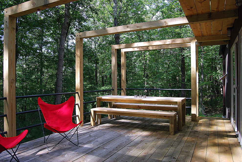 Inspiration for a contemporary deck in DC Metro with a pergola.