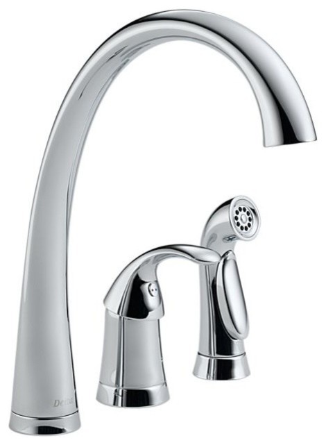 Delta Pilar Single Handle Kitchen Faucet With Spray And Soap
