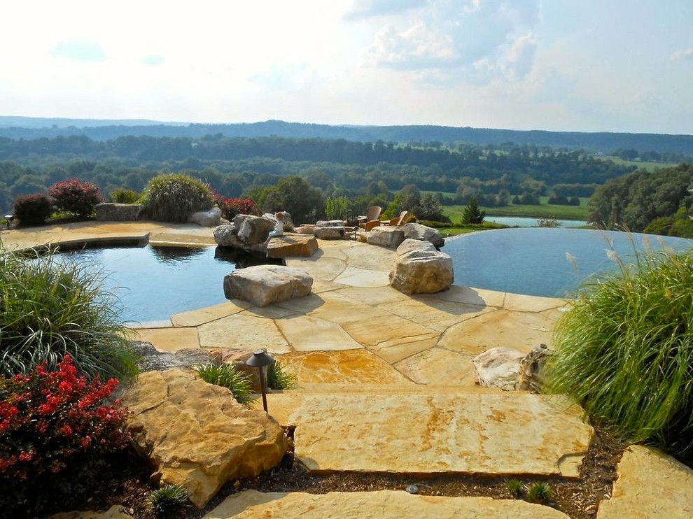 Pool - rustic pool idea in Nashville