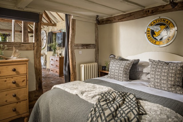 Wishbone rustic-bedroom