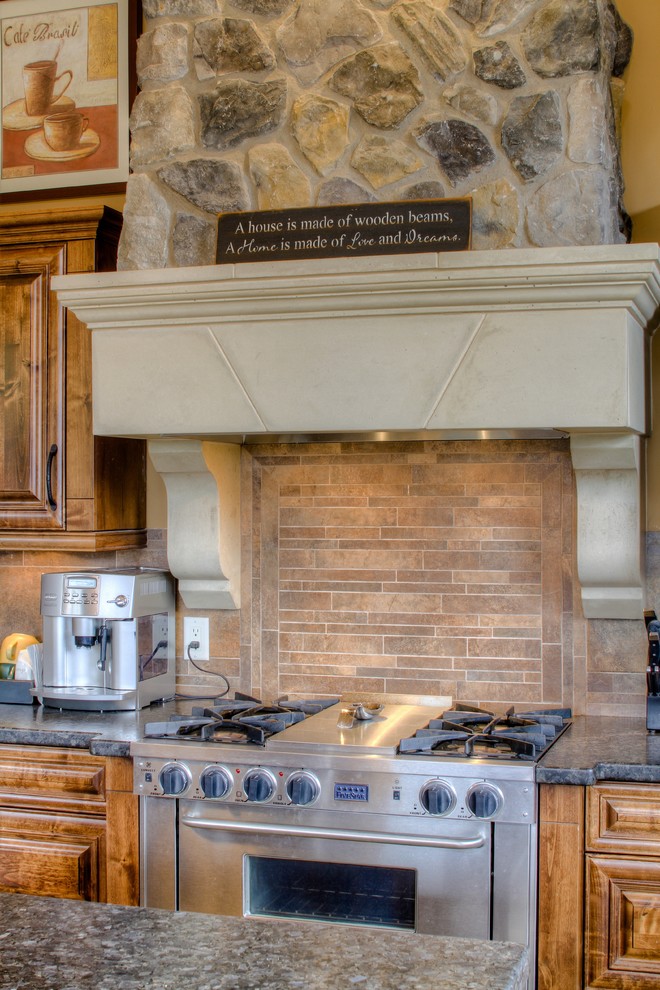 Kitchen - rustic kitchen idea in Vancouver