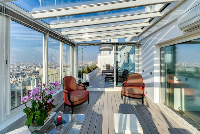 view of Paris 140sqm with terrace contemporary-courtyard