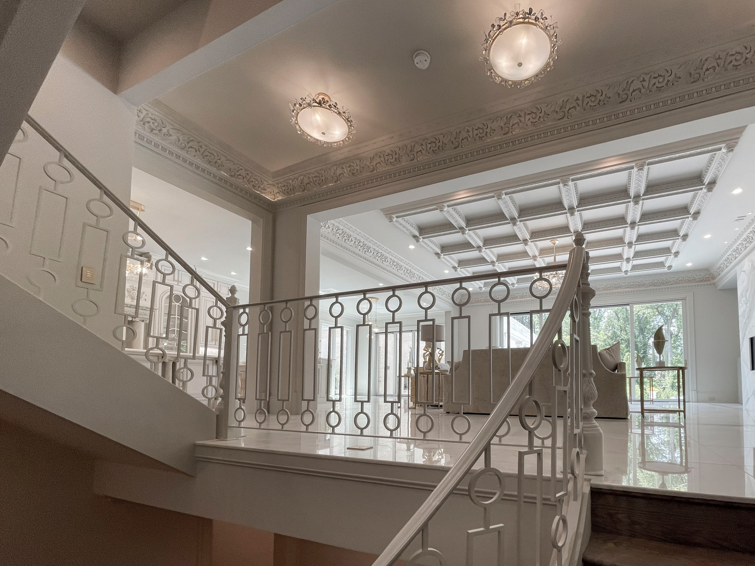 104_Curved Staircases in 18th Century French Inspired Mansion, Mclean VA 22101