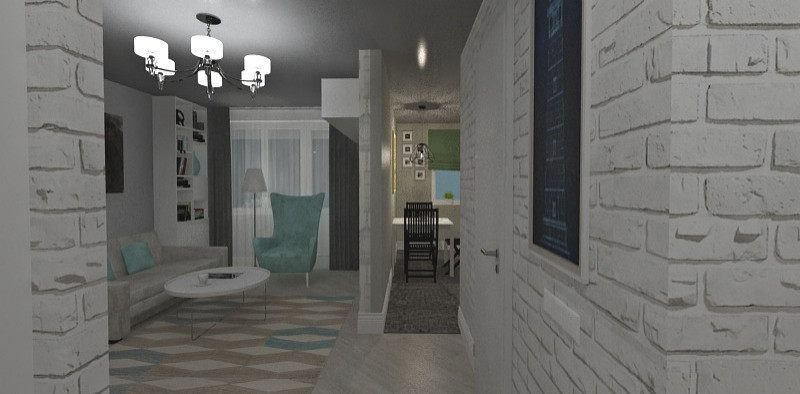 "Всё в одном" -  проект однокомнатной квартиры