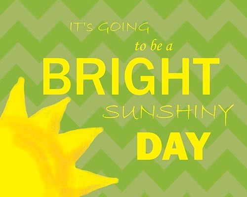 Its Going to be a Bright Day - Chevron, Ready To Hang Canvas Kid's Wall Decor, 2
