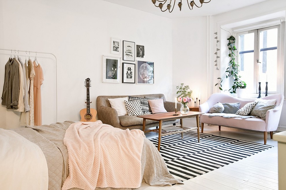Photo of a scandinavian family room in Gothenburg.