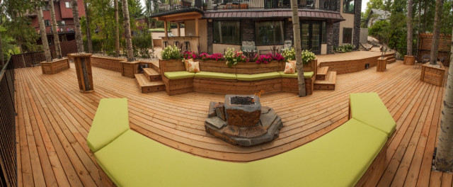 Brown Pressure Treated Decl contemporary-terrace
