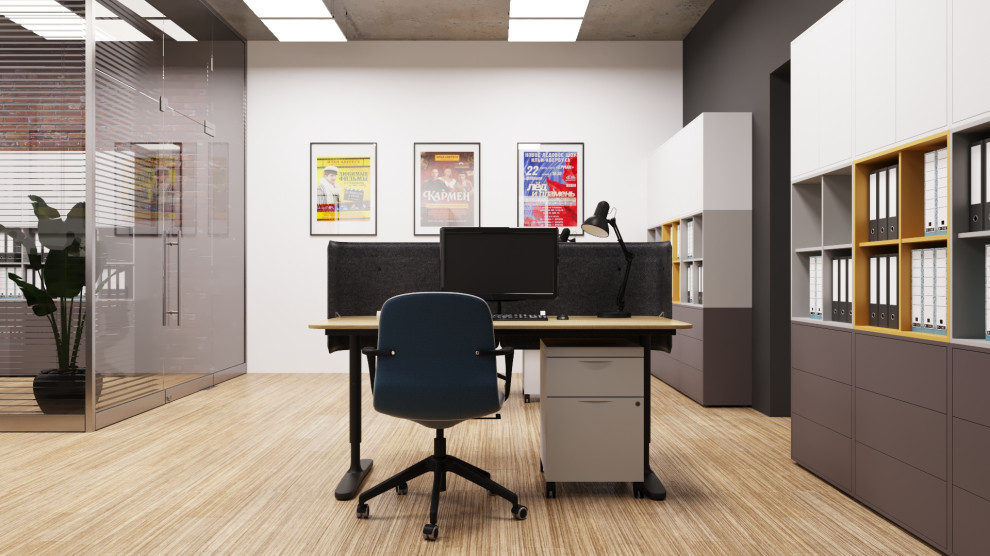 Дизайн интерьера офиса Продюсерской компании "Илья Авербух" в Лужниках.