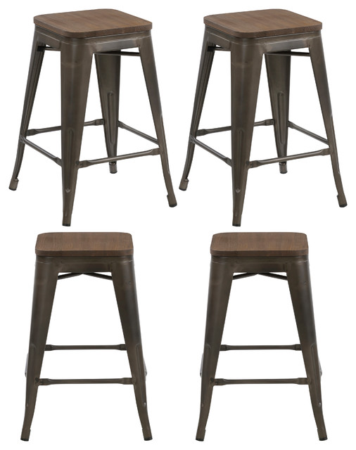 Steven Metal And Wood Bar Stools Set Of 4 30 Steven Metal And Wood Counter Stools Set Of 4 24