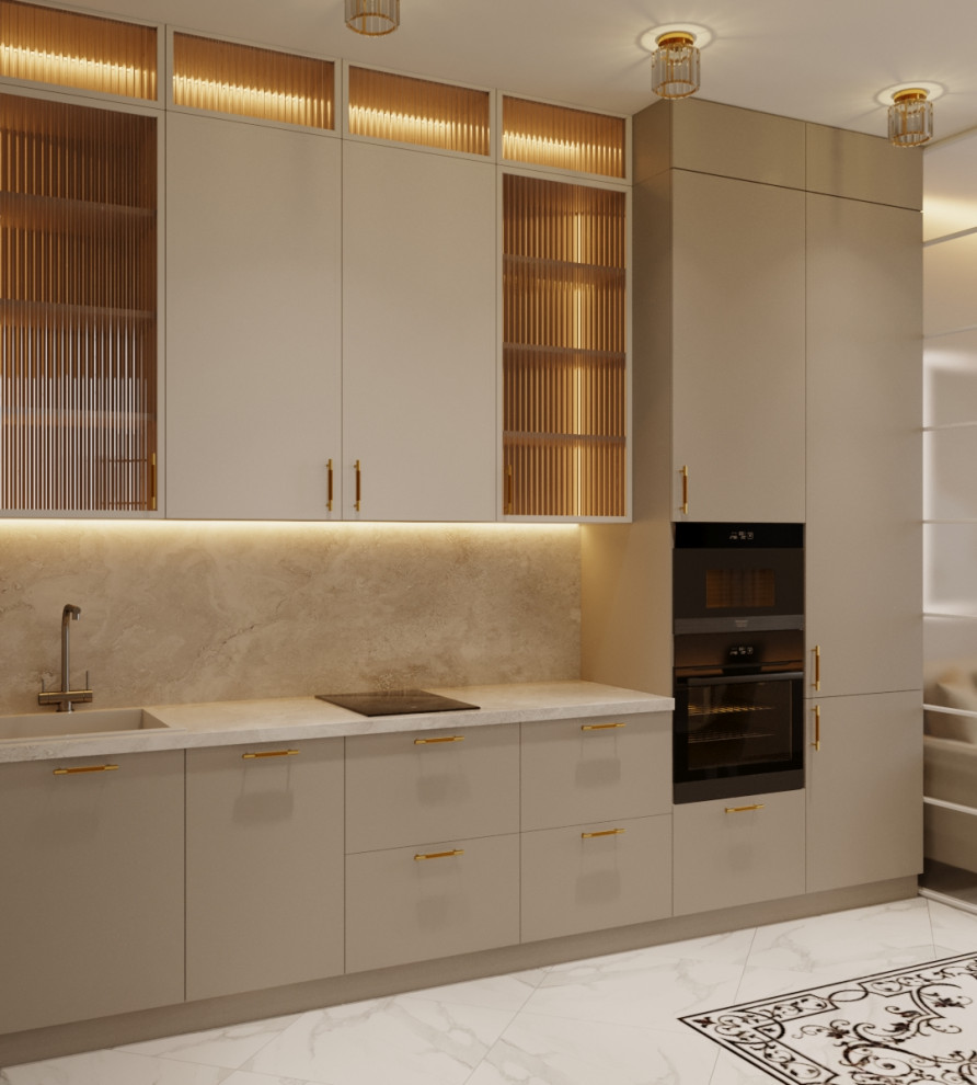 Современный интерьер в нюдовых тонах