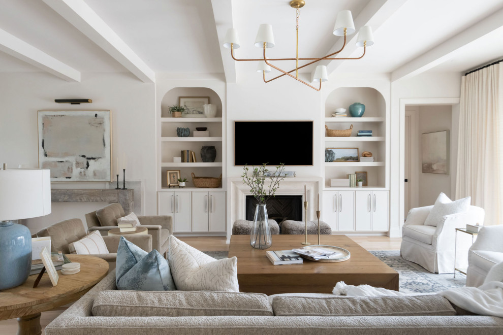French Modern Estate - French Country - Living Room - Nashville - by ...