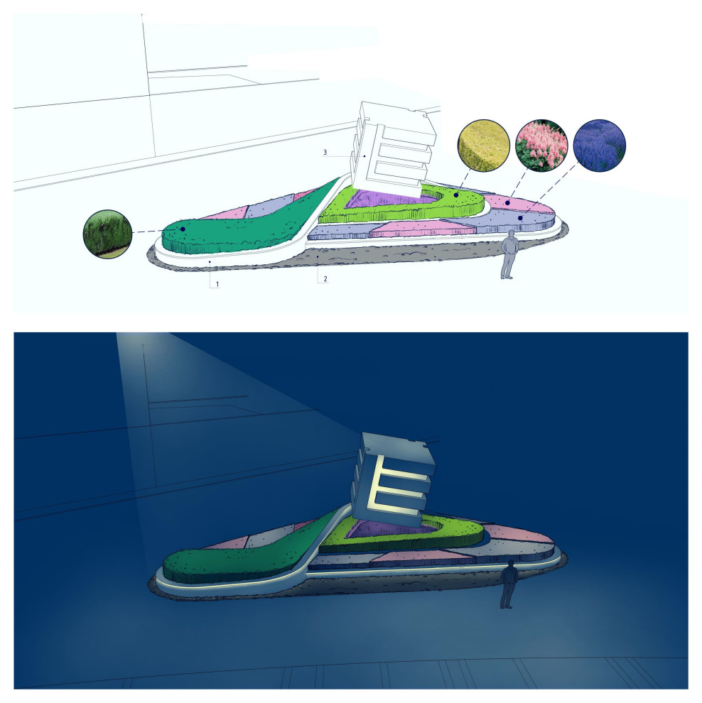 Эскизный дизайн-проект благоустройства территории производственно-складского ком