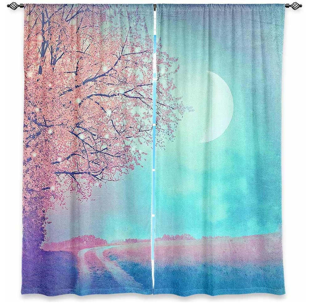 DiaNoche Lined Window Curtains by Monika Strigel Song of the Morning Bird