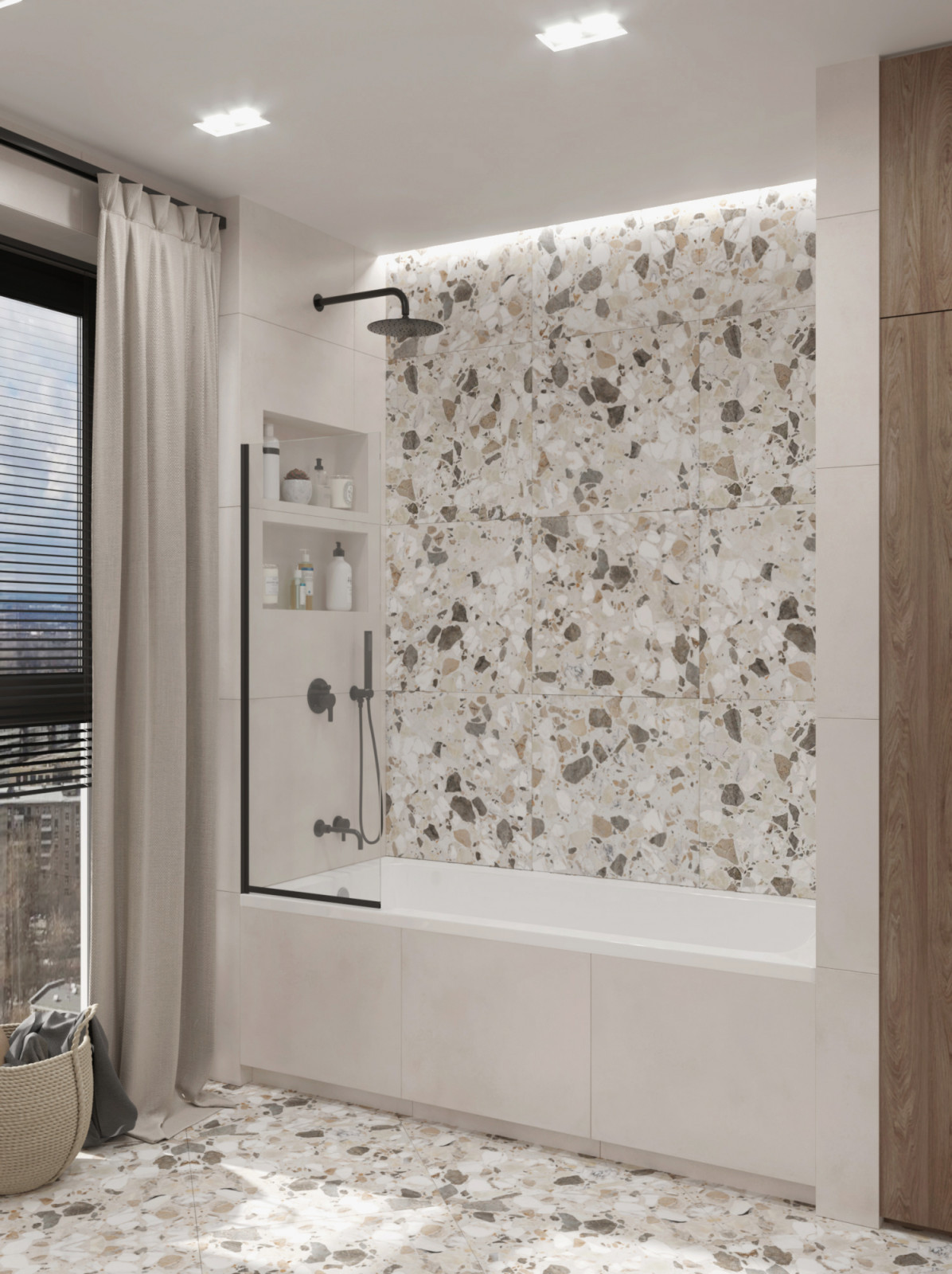 Пастельная квартира с яркими акцентами