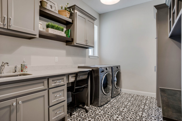 The Peninsula Subdivision Custom Home - Utility Room - Dallas - by Will ...