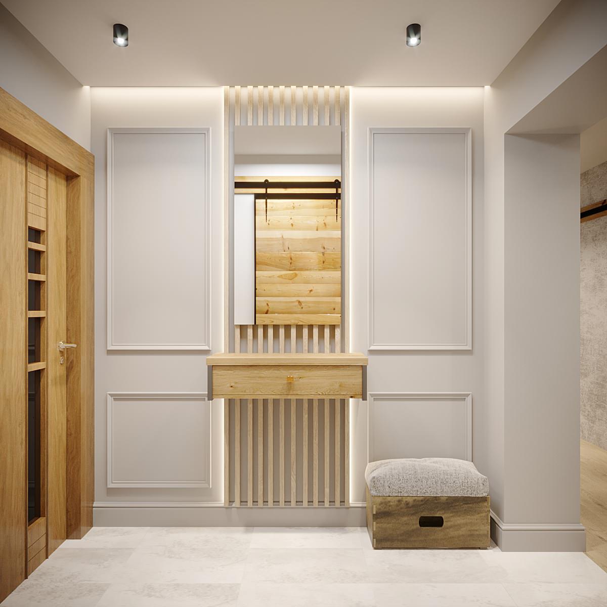 Прихожая в стиле лофт