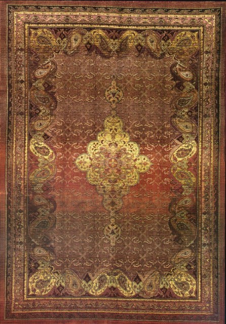 European Tapestries Runner Area Rug, Teawash, Hallway Runner 1'11"x7'4"