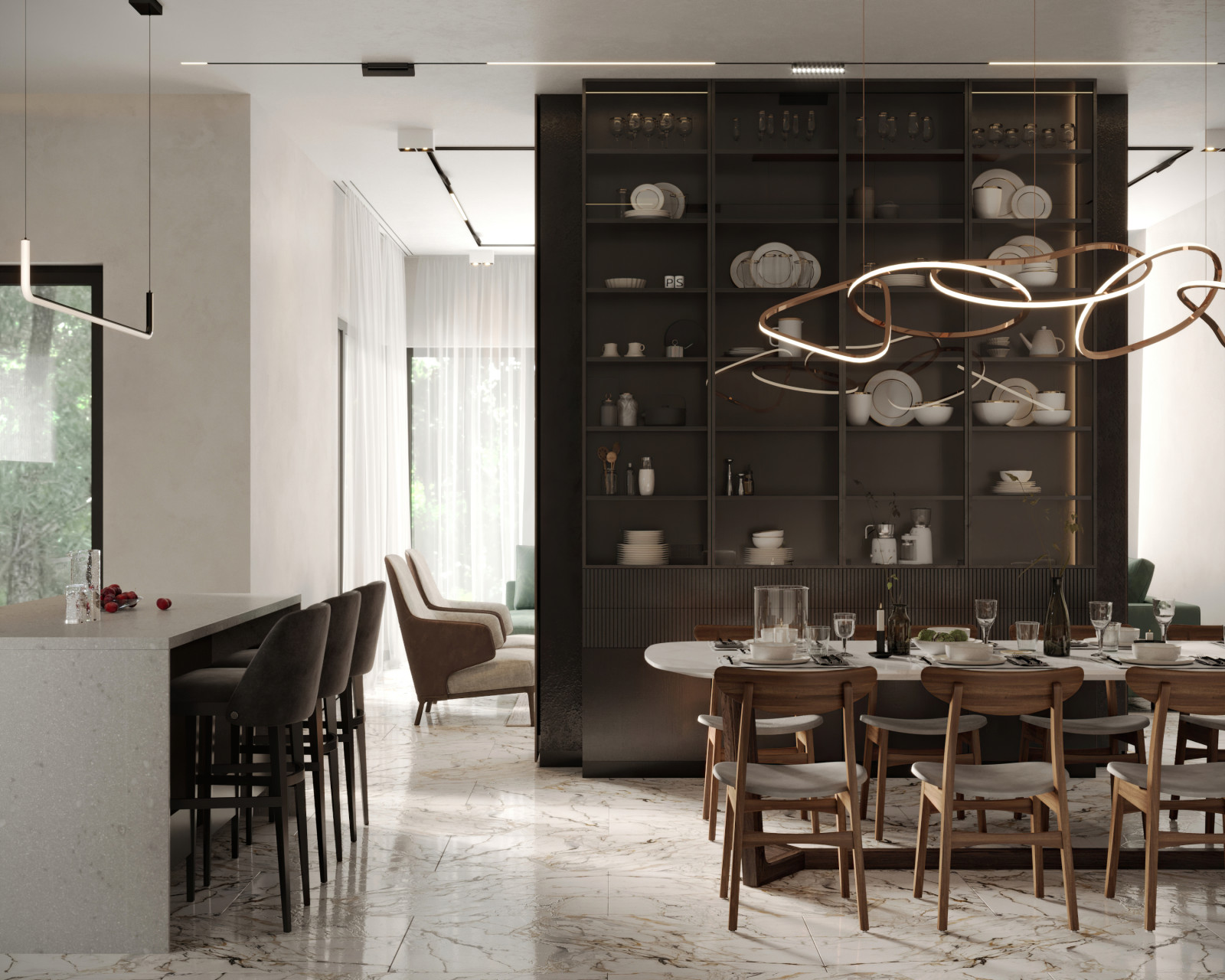 Загородный дом, минималистичный и строгий