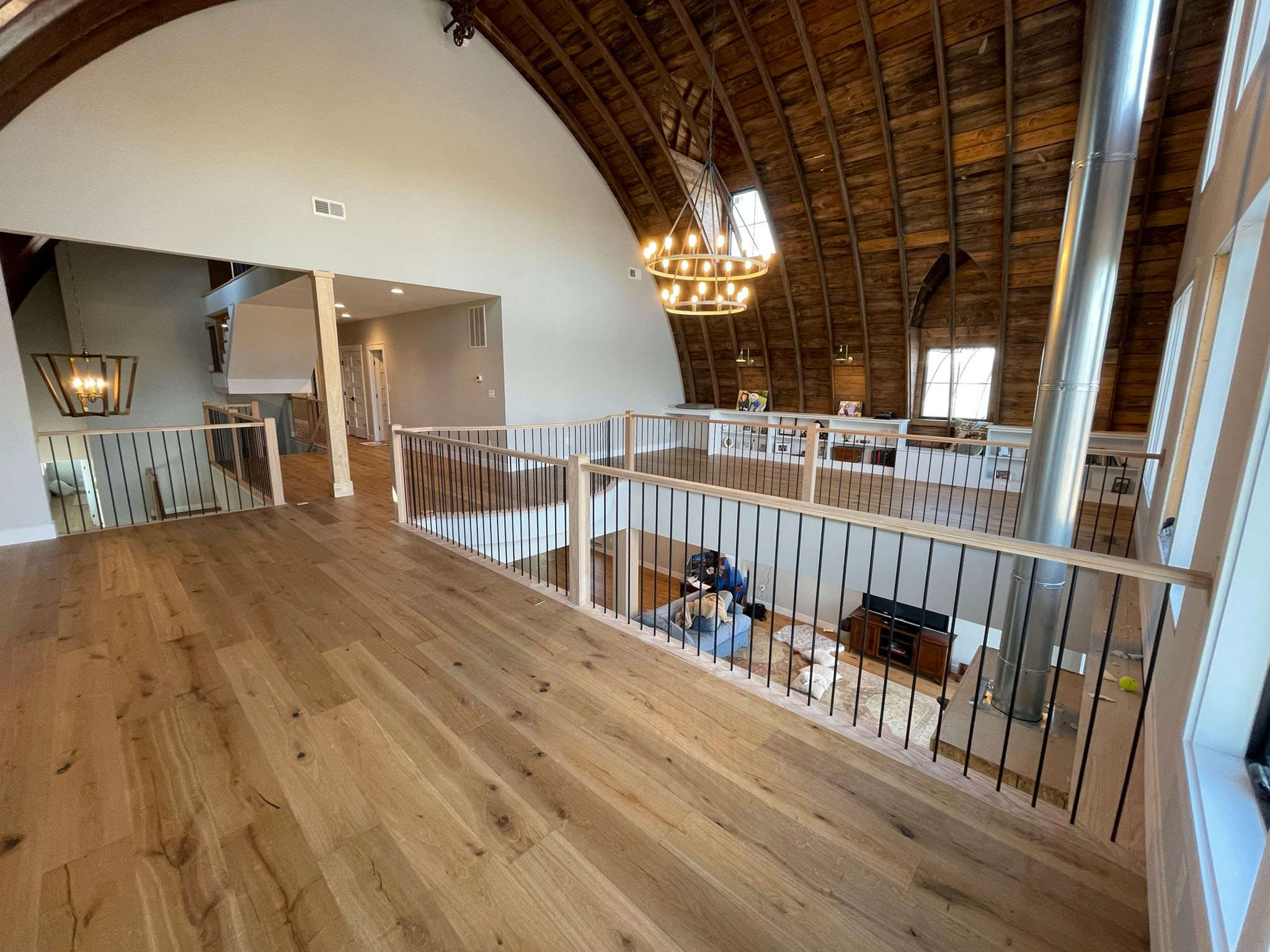 102_Straight-Freestanding Stairs/Landing in Barn Style Home, Leesburg VA 20175