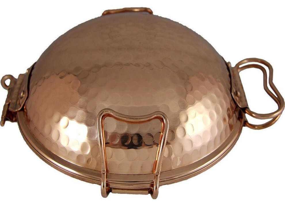 Made in Portugal Traditional Copper Cataplana Food Steamer Pot, 8", 21 cm