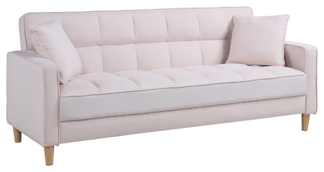 Modern Linen Fabric Tufted Small E Living Room Sofa Midcentury Modern Linen Fabric Tufted Small E Living Room Sofa Beige