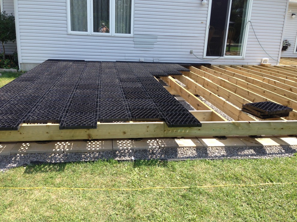 Inspiration for a huge transitional backyard deck remodel