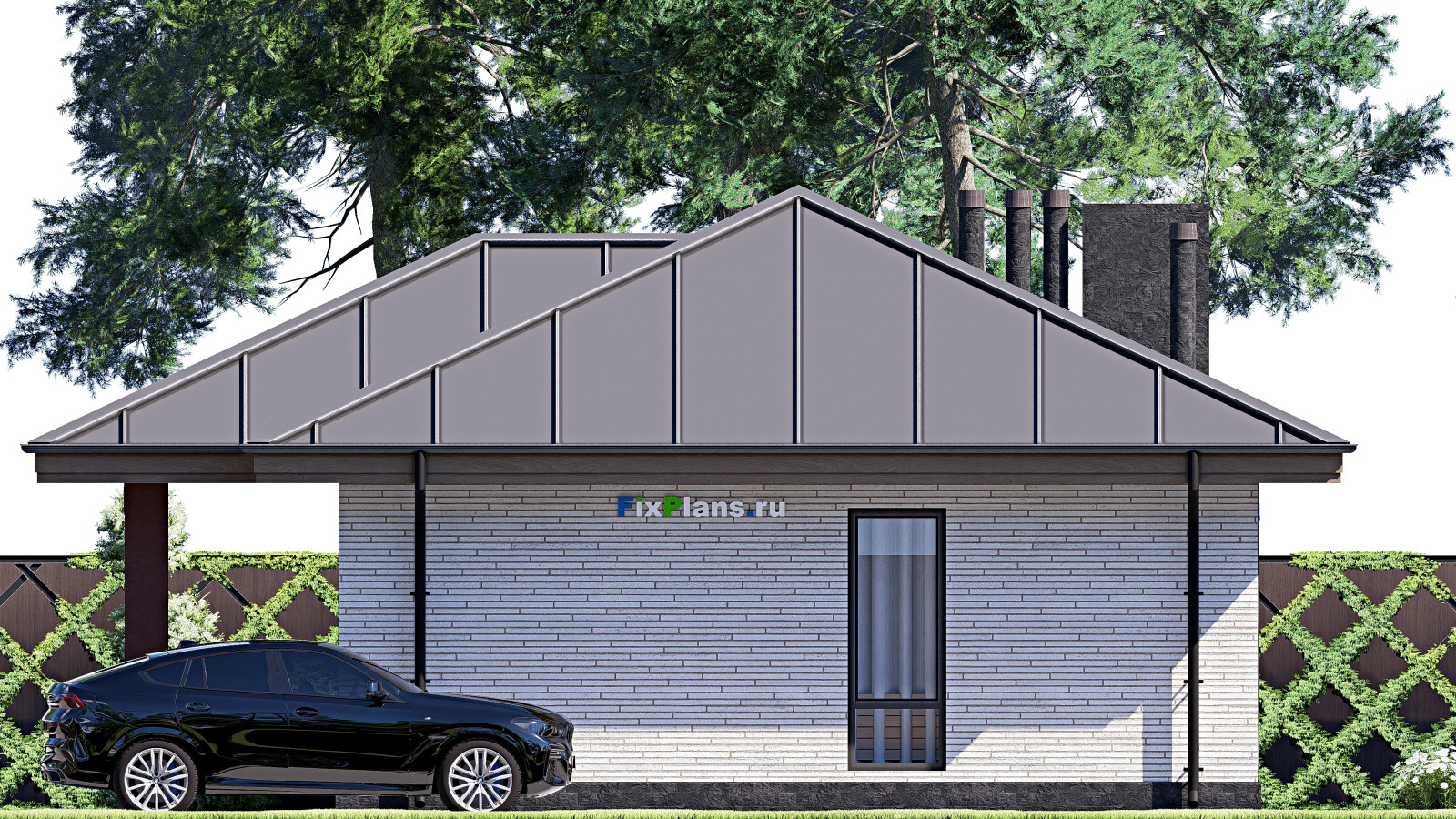 Проект одноэтажного дома 10х16м S99м2 F-18089