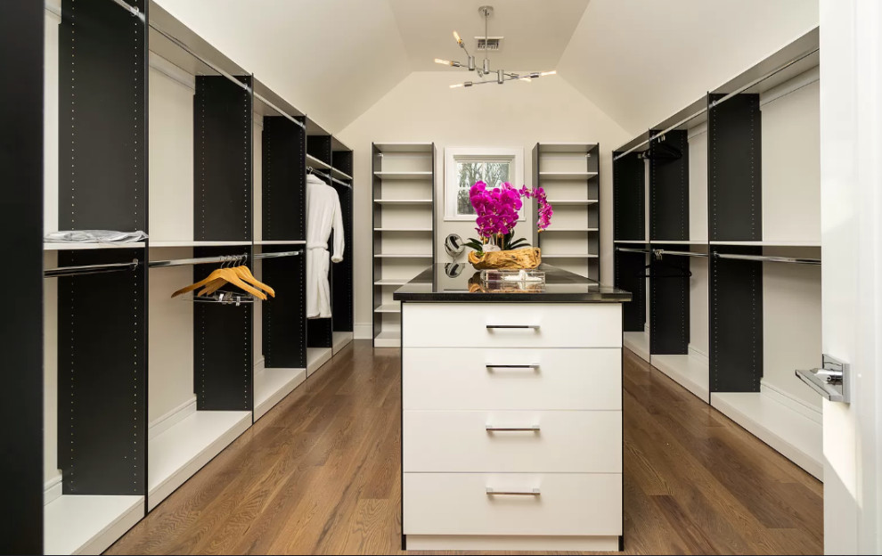 This is an example of a beach style storage and wardrobe in New York.