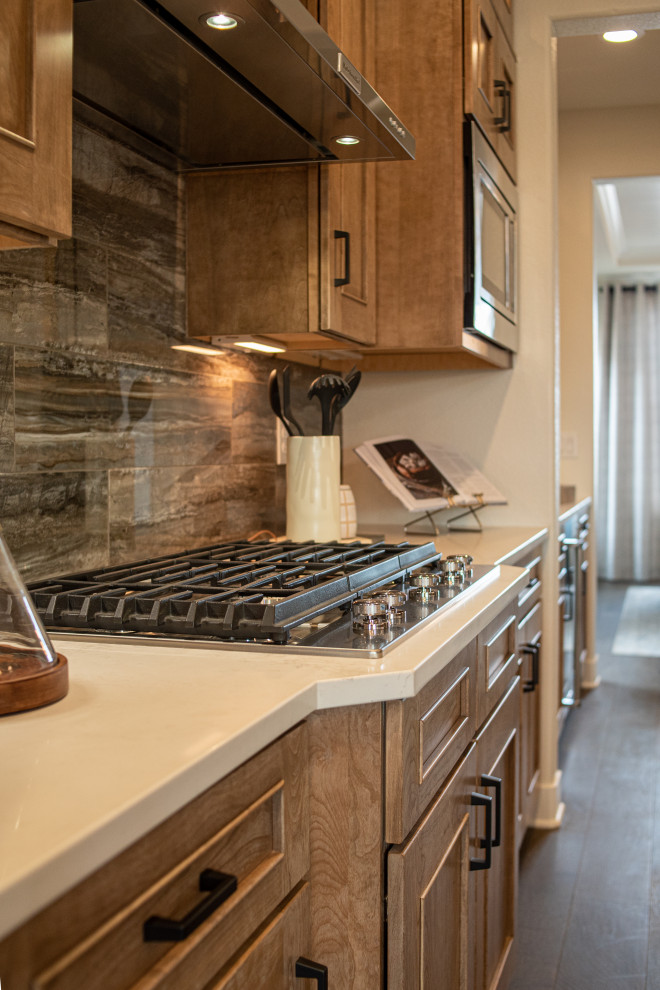 Example of a mountain style kitchen design in Denver