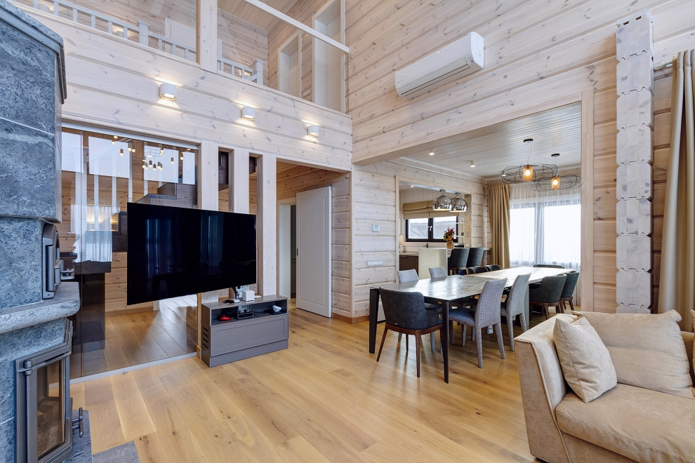 Фотосъеки коттеджа для компании Деревянный Дом