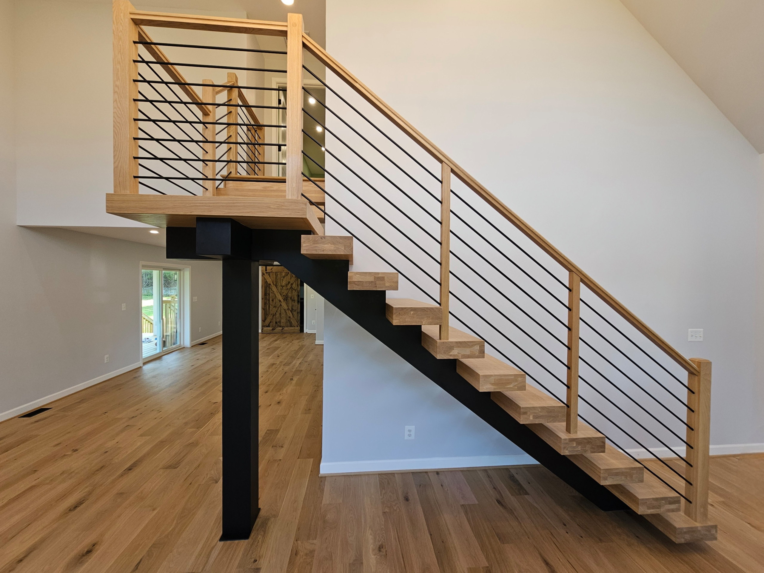 123_Modern Meets Rustic Farmhouse Staircase, Leesburg, VA 20175