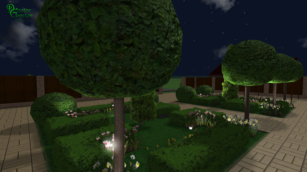 регулярный стиль на маленьком участке