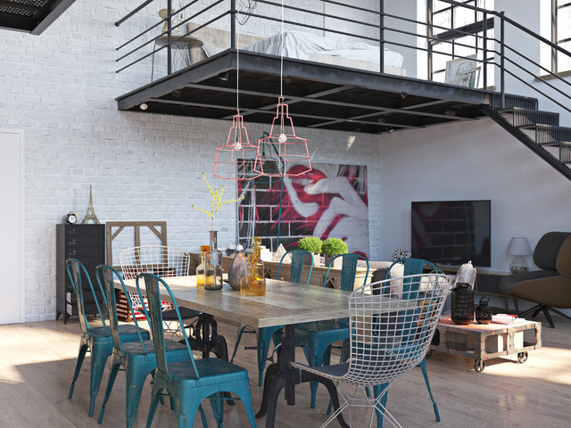 Artist`s Loft industrial-wohnbereich