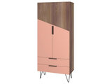 Sauder Coral Cape Engineered Wood Storage Cabinet in Glacier Oak