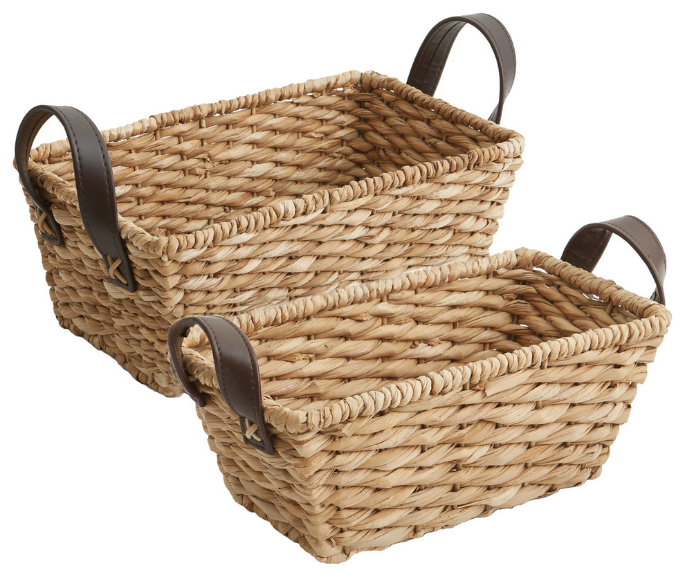 2Piece Storage Basket Set Tropical Baskets by Woodard & Charles Houzz