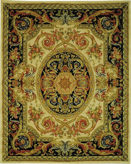 Safavieh Savonnerie Sav206a 9 X12 Ivory Gold Rug