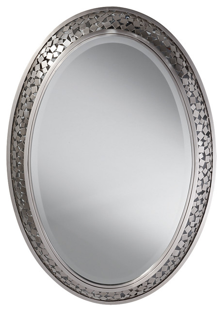 Murray Feiss Mr1110bs Zara Brushed Steel Mirror