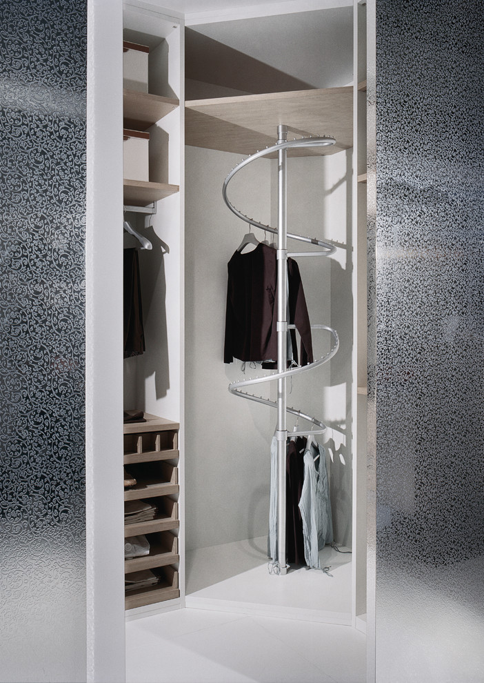 Design ideas for a contemporary storage and wardrobe in Houston.