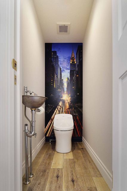 ニューヨークブルックリンスタイルの家 Classique Chic Toilettes Autres Perimetres Par メープルホームズインターナショナル
