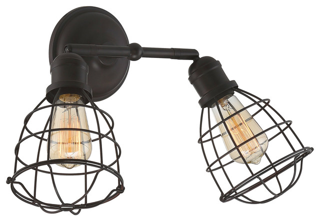Scout 2 Light Adjustable Sconce  Industrial  Bathroom Vanity Lighting  by Savoy House