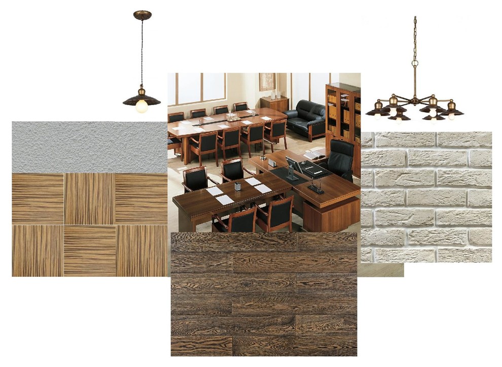 Кабинет переговорная в стиле лофт