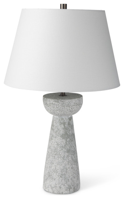 Julia Gray Antique Painted Cement Table Lamp