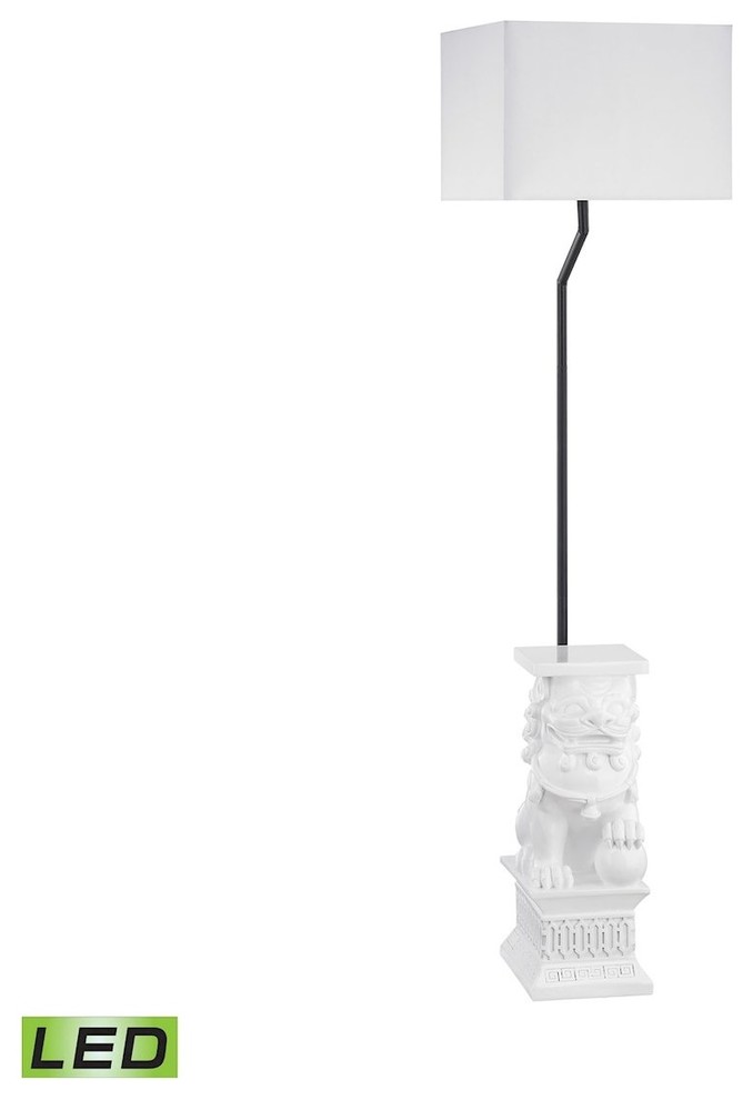 Wei Shi Outdoor Led Floor Lamp With White Shade