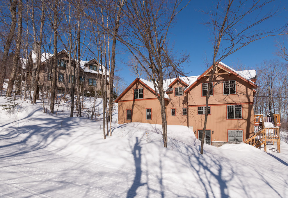 Slopeside Timber Frame Home - Rustic - Exterior - Burlington - by Davis ...