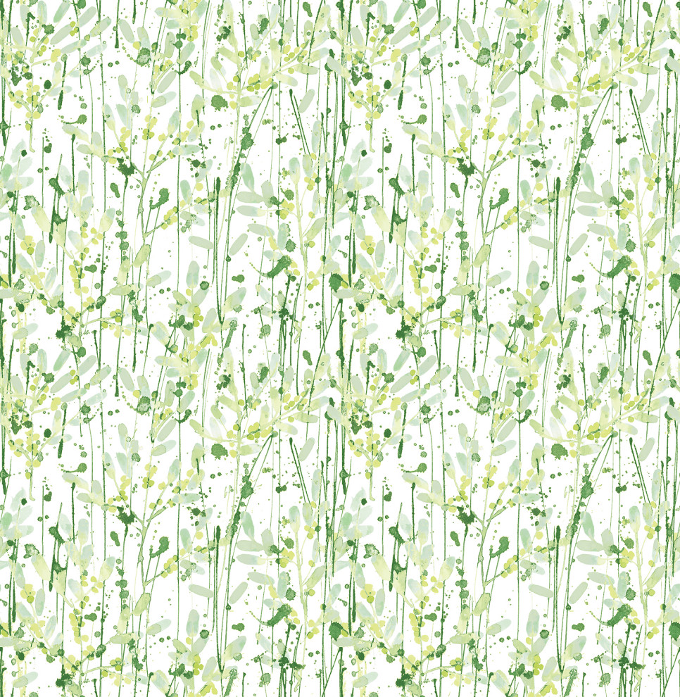 Willow Green Leaves Wallpaper - Wallpaper - by Brewster Home Fashions