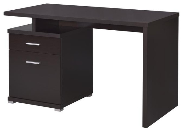 Coaster Office Desk with Drawer in Cappuccino 47.25x23.5x29.5 Inch ...