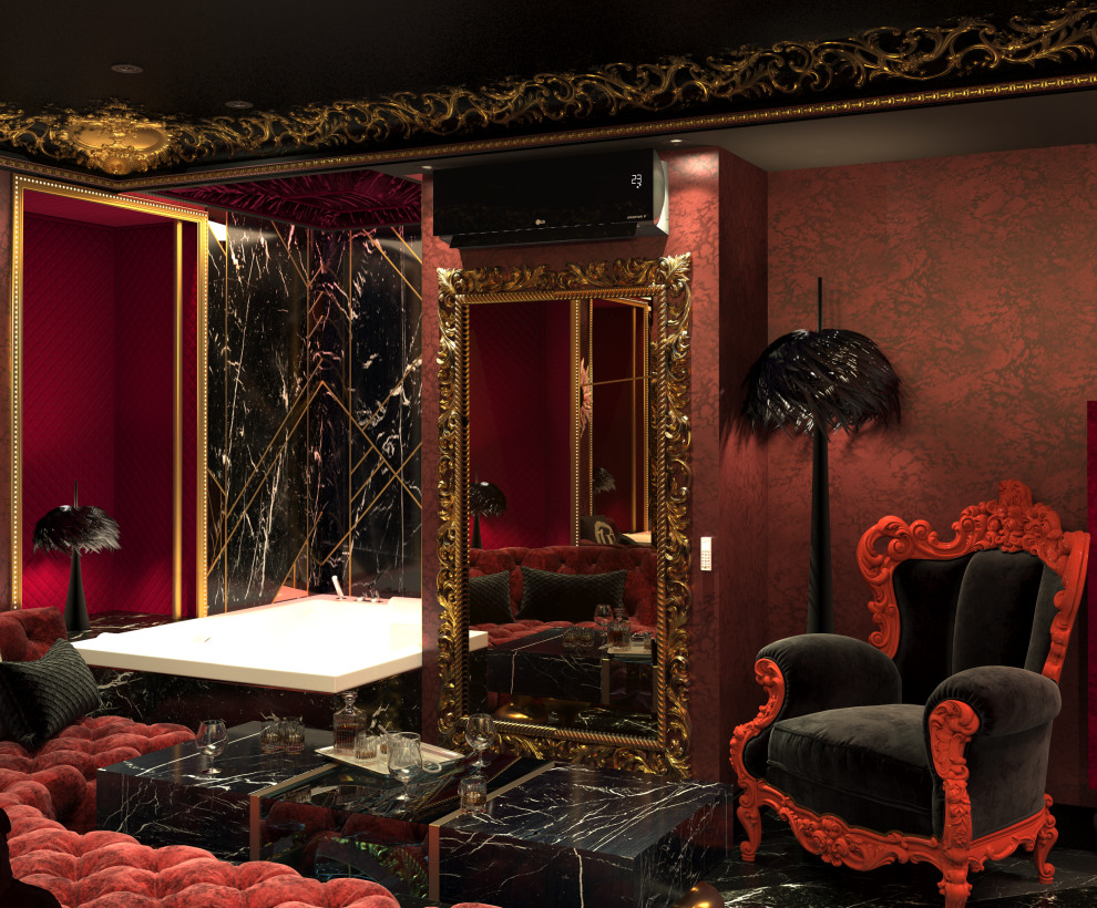 Дизайн необычной комнаты отдыха в стиле Burlesque